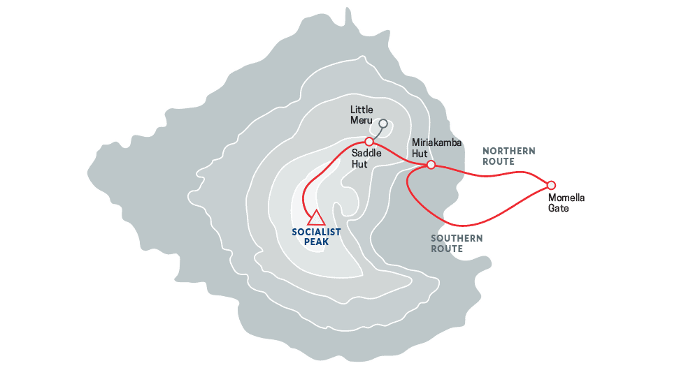 4 Days Mount Meru Climb – Momella Route
